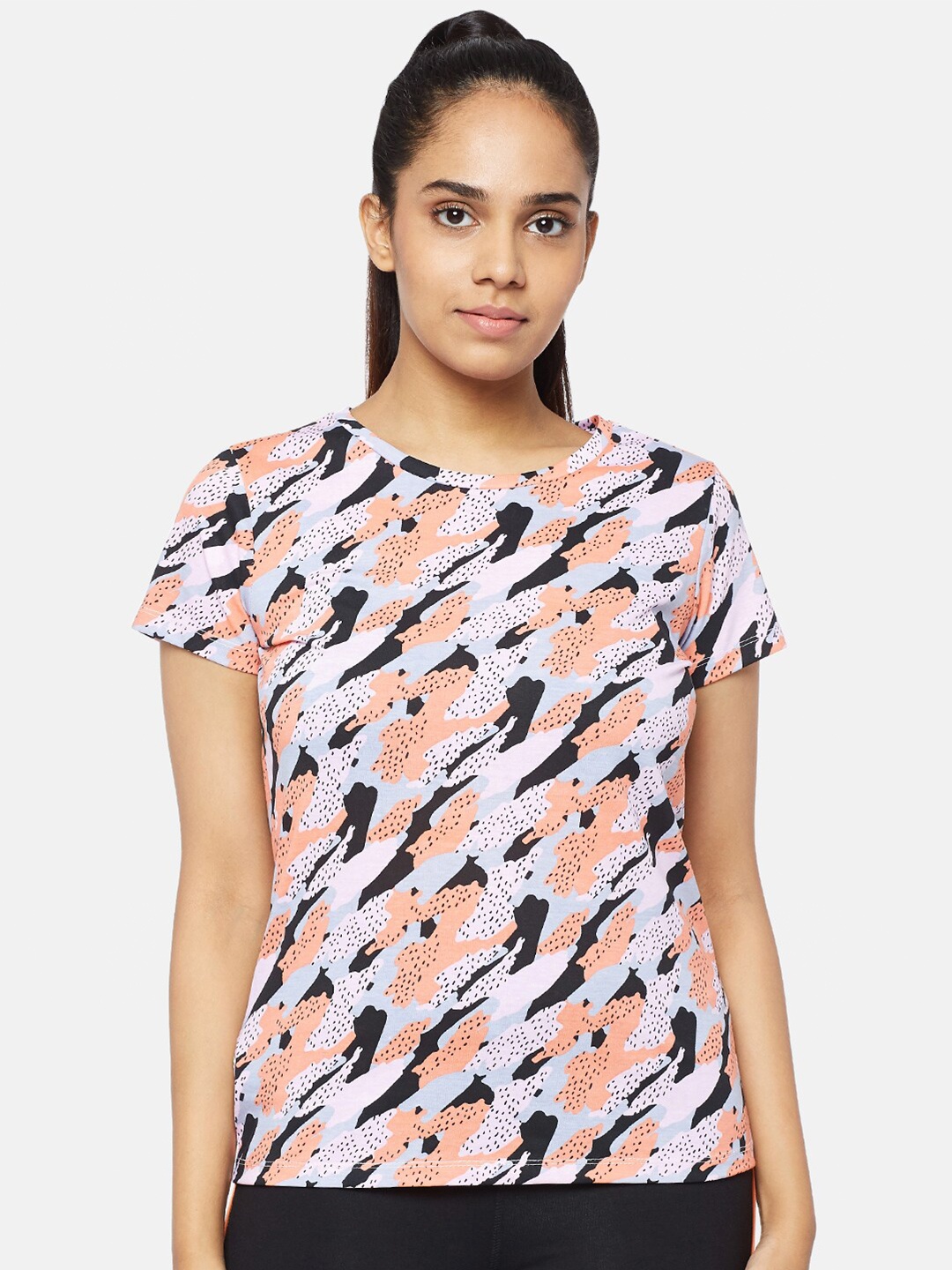 

Ajile by Pantaloons Beige & Peach-Coloured Regular Top