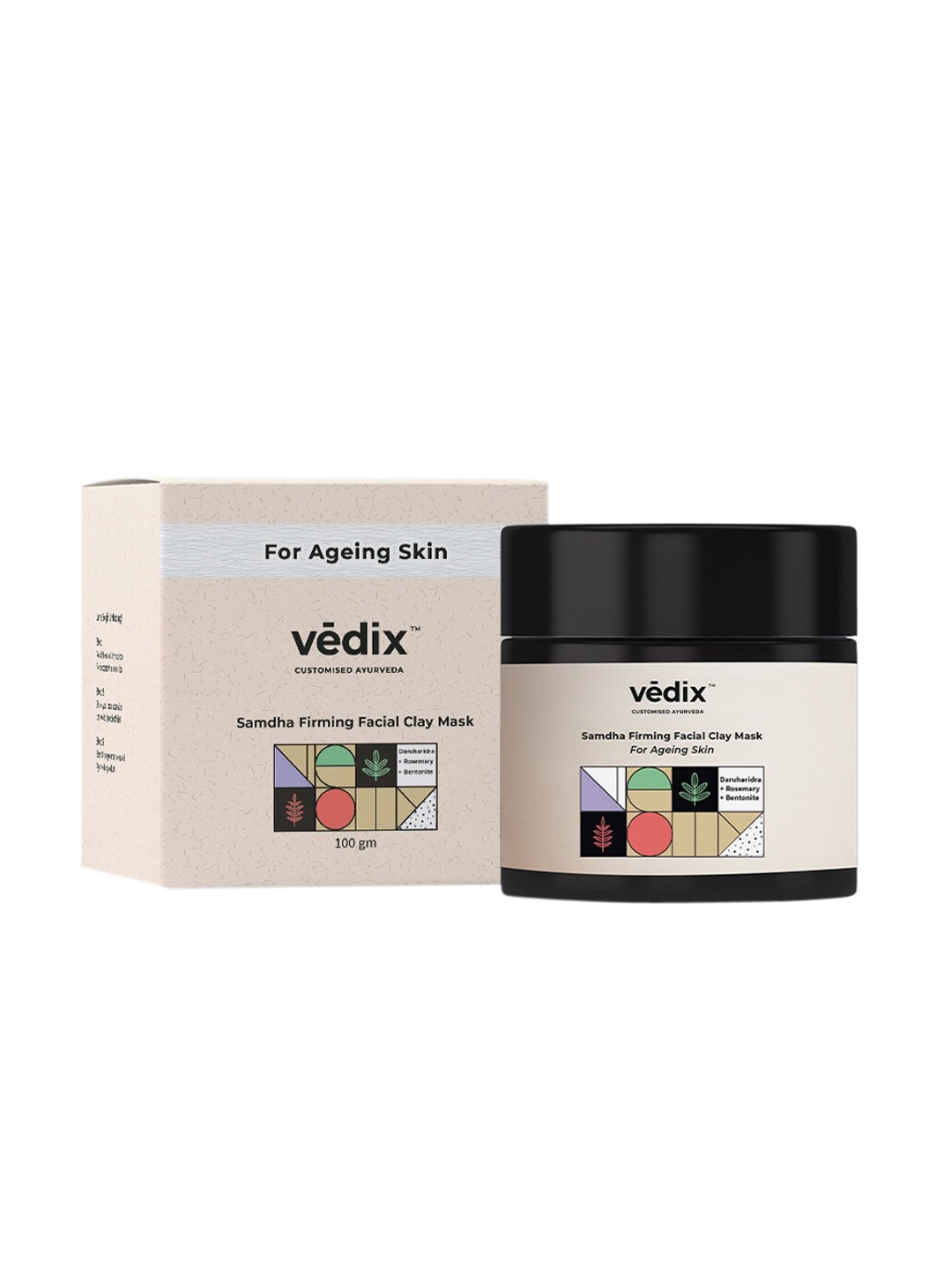 

VEDIX Ayurvedic Samdha Firming Facial Clay Mask For Ageing Skin - 100 gm, Transparent