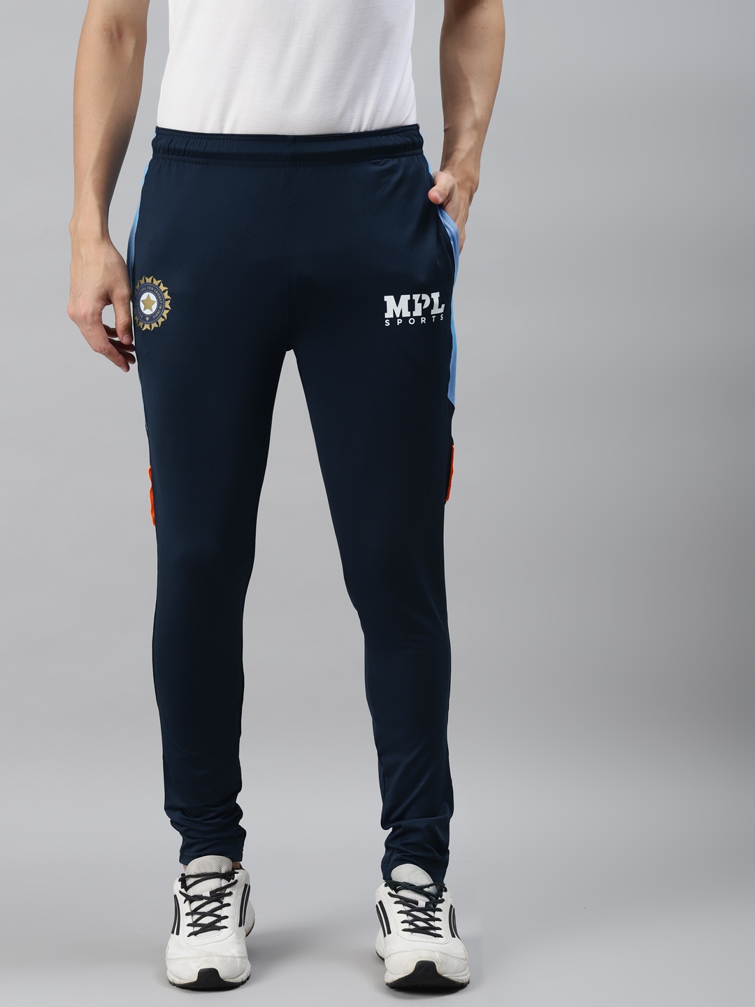 

MPL Sports Men Navy Blue Official Team India Fan Training Track Pants