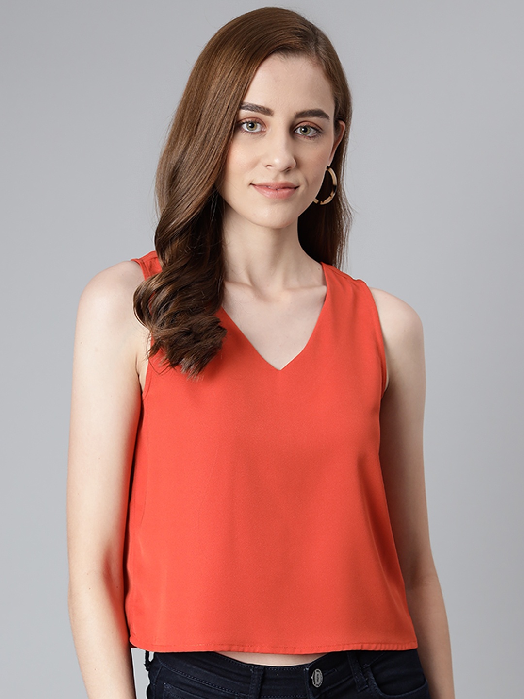 

Provogue Orange Solid Regular Top