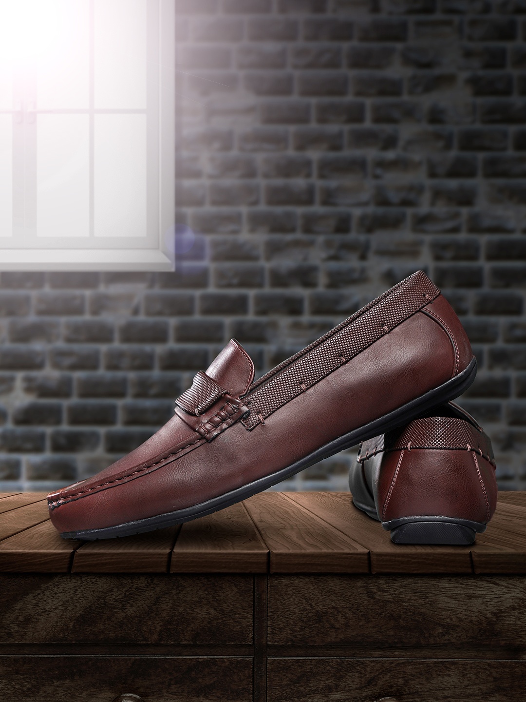 

Roadster Men Burgundy Penny Loafers