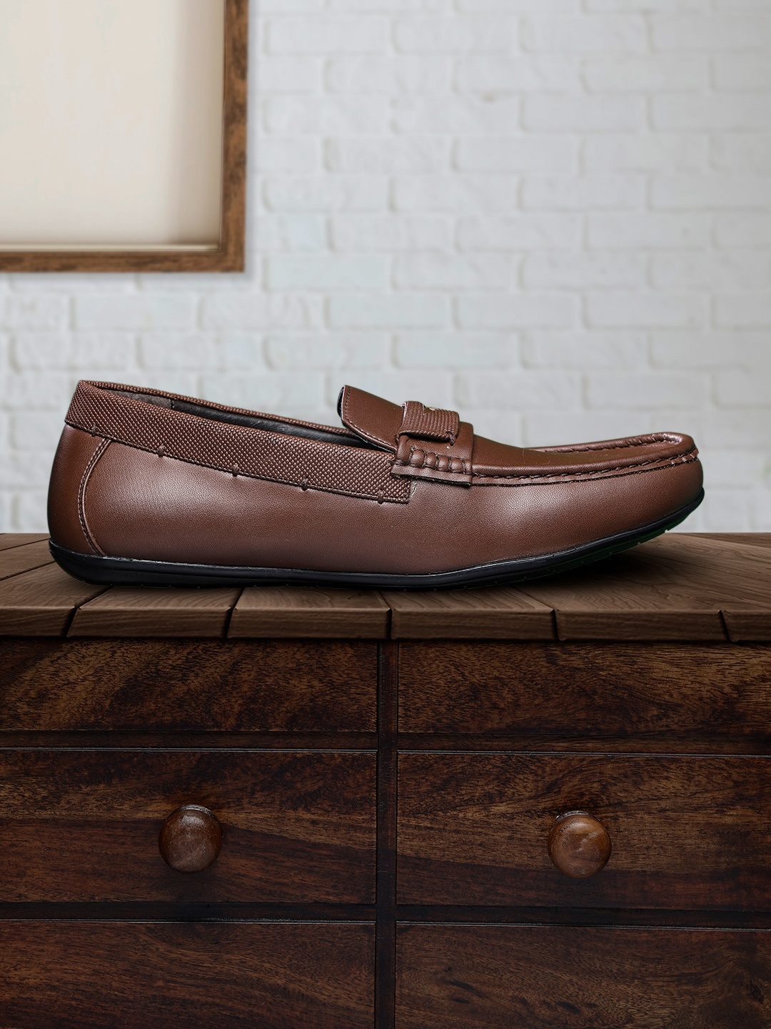 

Roadster Men Brown Solid Penny Loafers