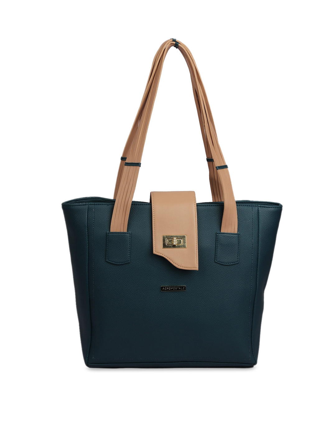 

Aeropostale Green PU Structured Handheld Bag