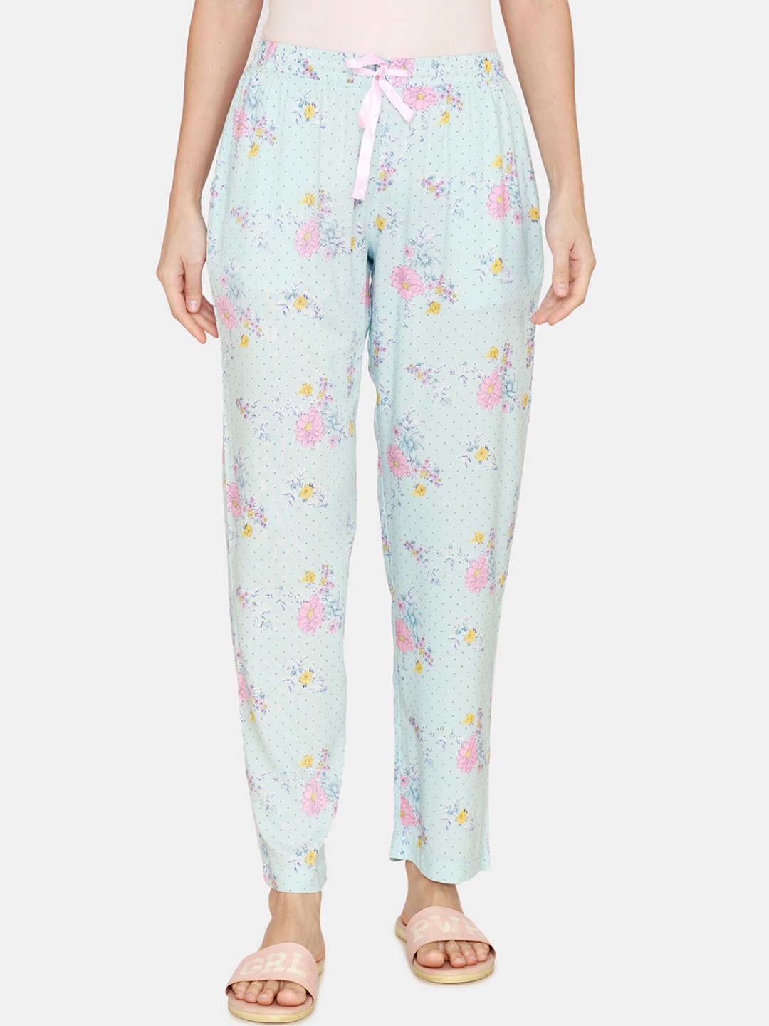 

Zivame Women Blue Printed Lounge Pants