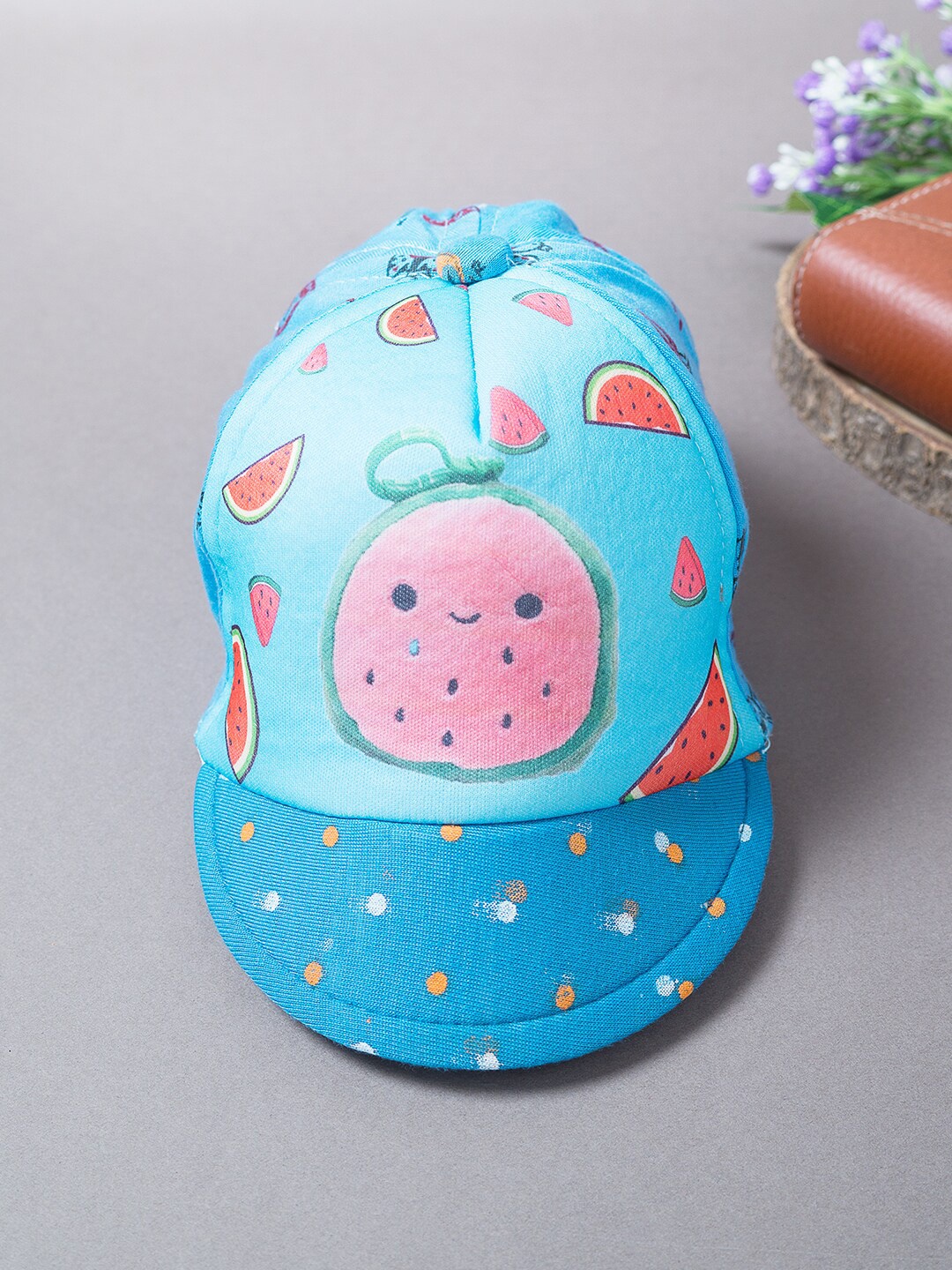 

Golden Peacock Kids Blue Printed Snapback Cap
