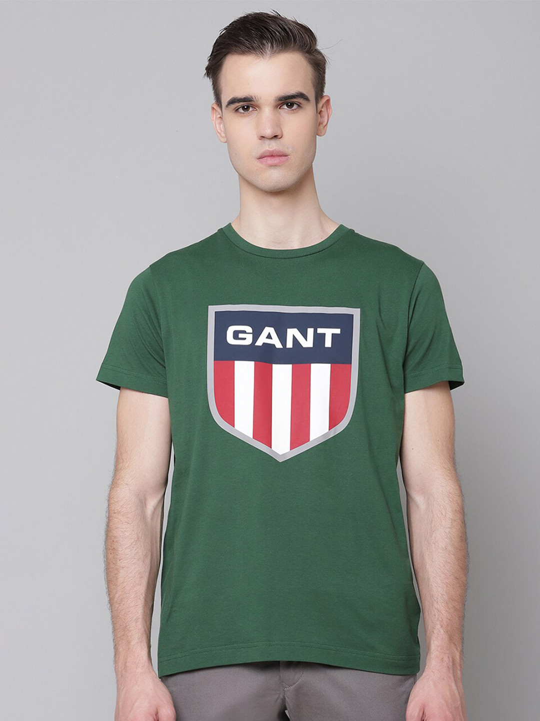 

GANT Men Green Typography Printed T-shirt