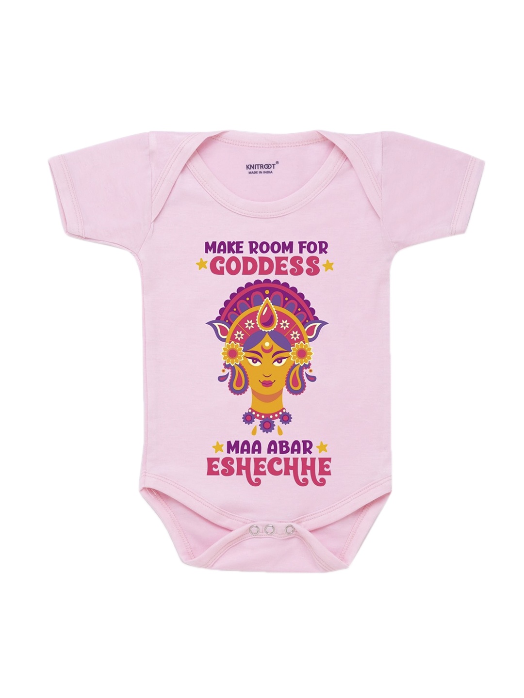 

KNITROOT Infant Kids Pink Goddess Maa Baby Romper