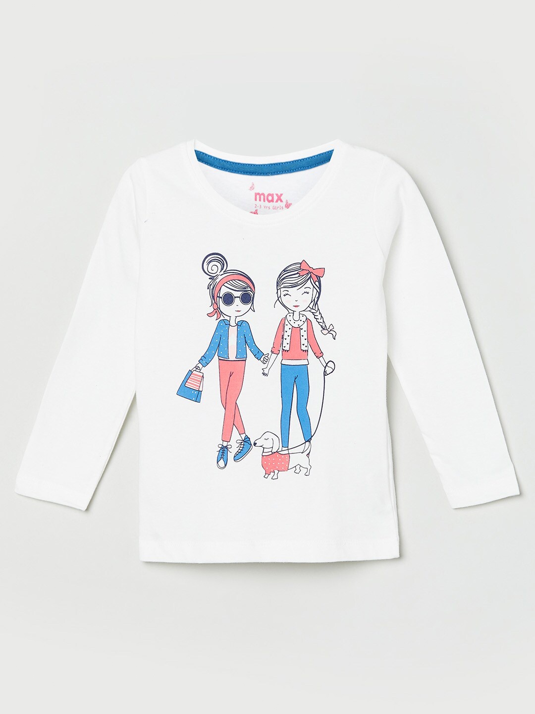 

max Girls Off White Regular Top