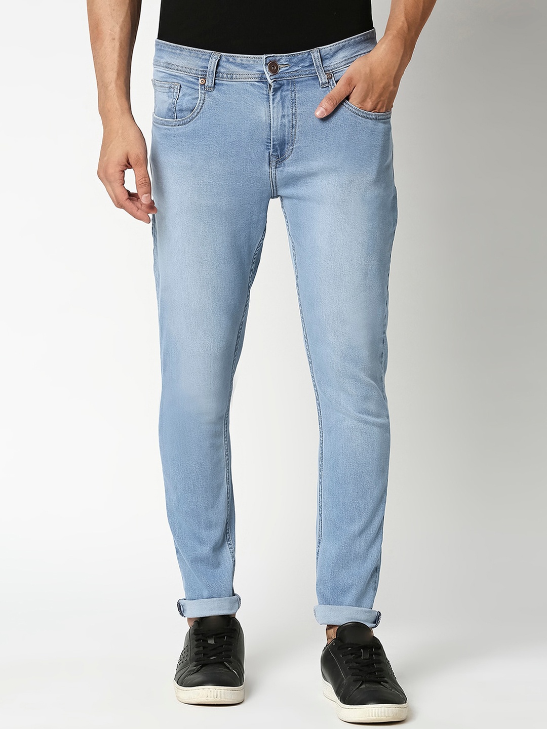 

High Star Men Blue Slim Fit Heavy Fade Stretchable Jeans