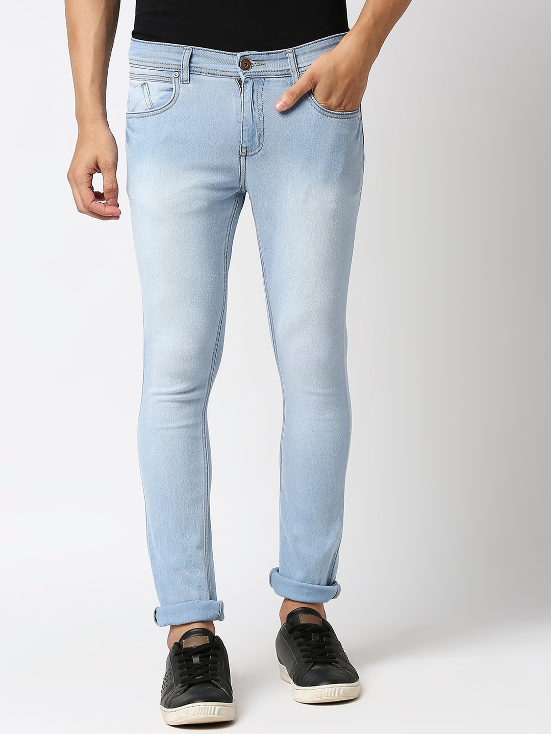

High Star Men Blue Slim Fit Heavy Fade Stretchable Jeans
