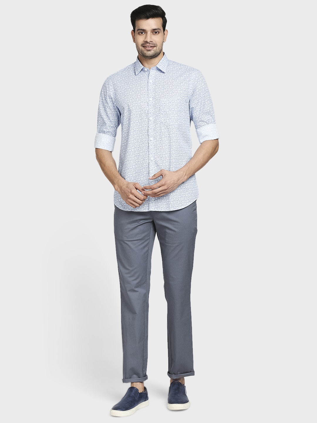 

ColorPlus Men Grey Trousers