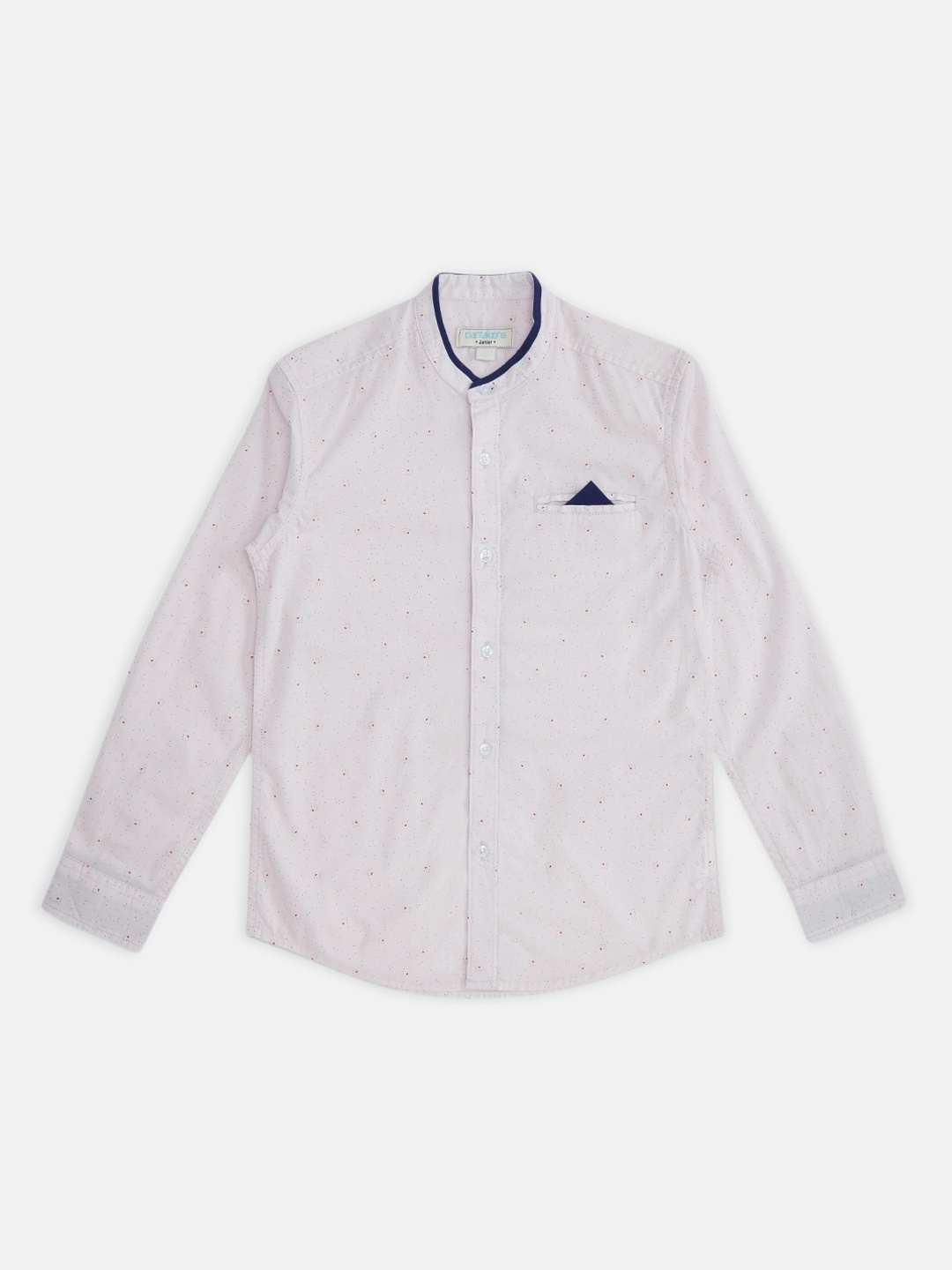 

Pantaloons Junior Boys Pink Opaque Printed Casual Shirt