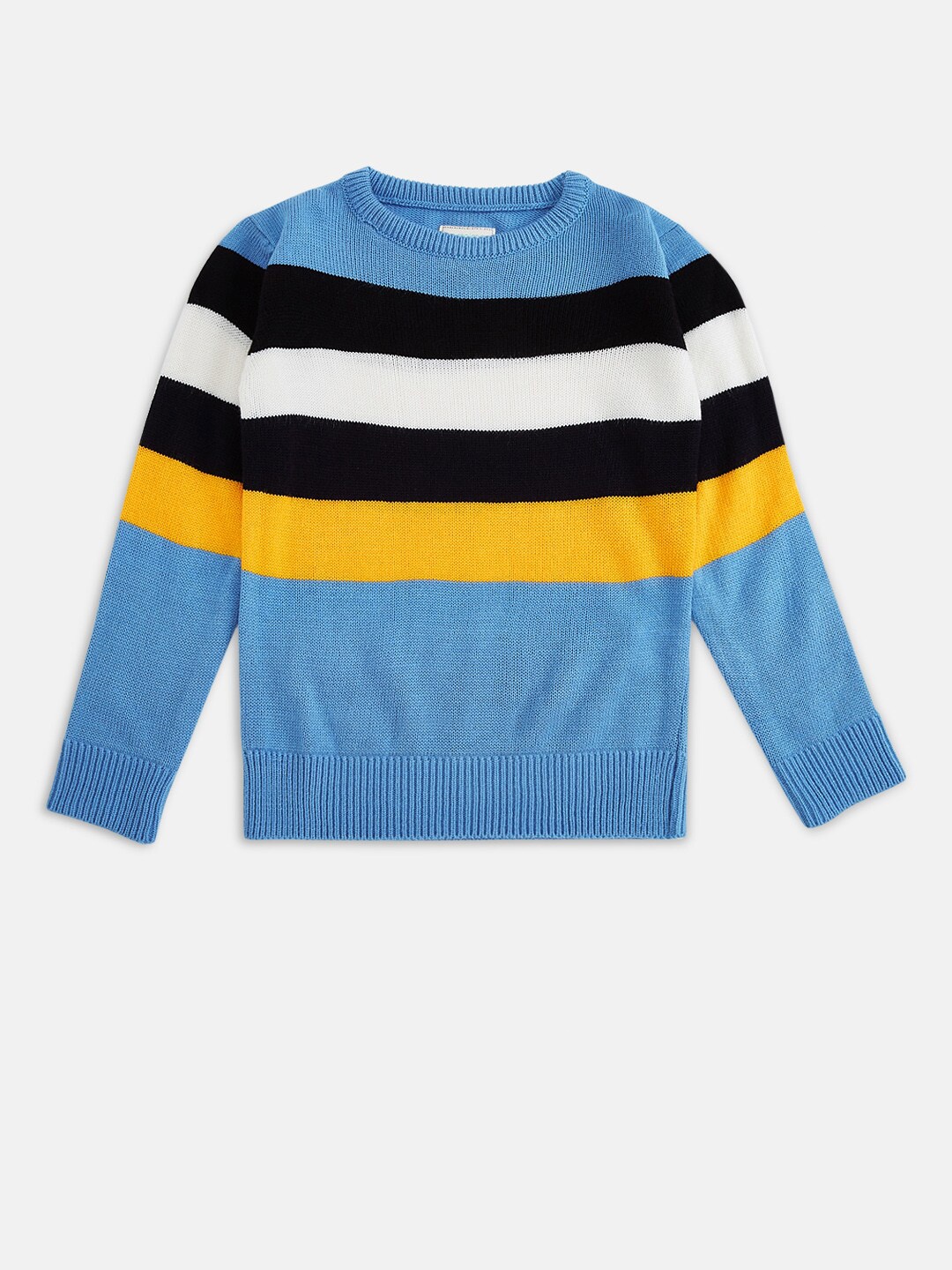 

Pantaloons Junior Boys Blue & Black Striped Pullover