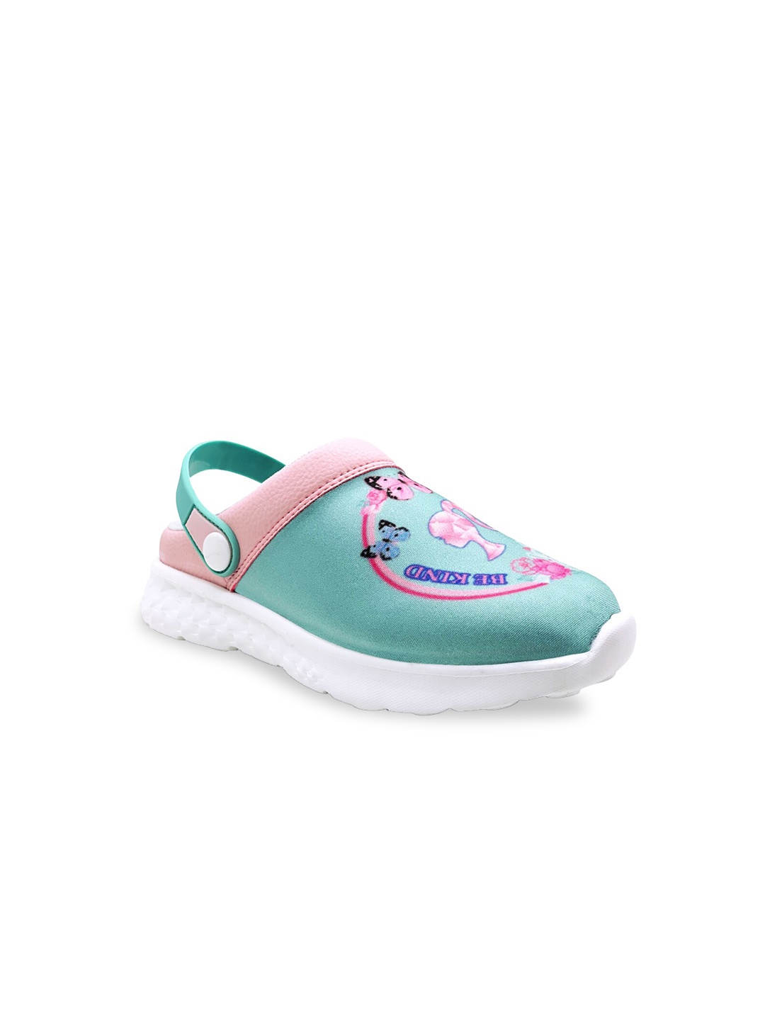 

KazarMax Girls Sea Green & Pink Barbie Printed Clogs