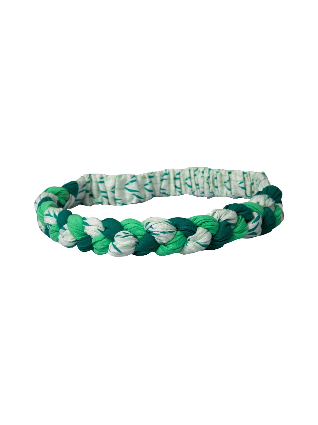 

DEEBACO Women Green & Off White Hairband