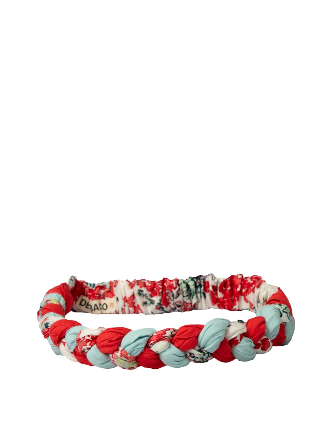 

DEEBACO Women Red & Sea Green Braided Hairband