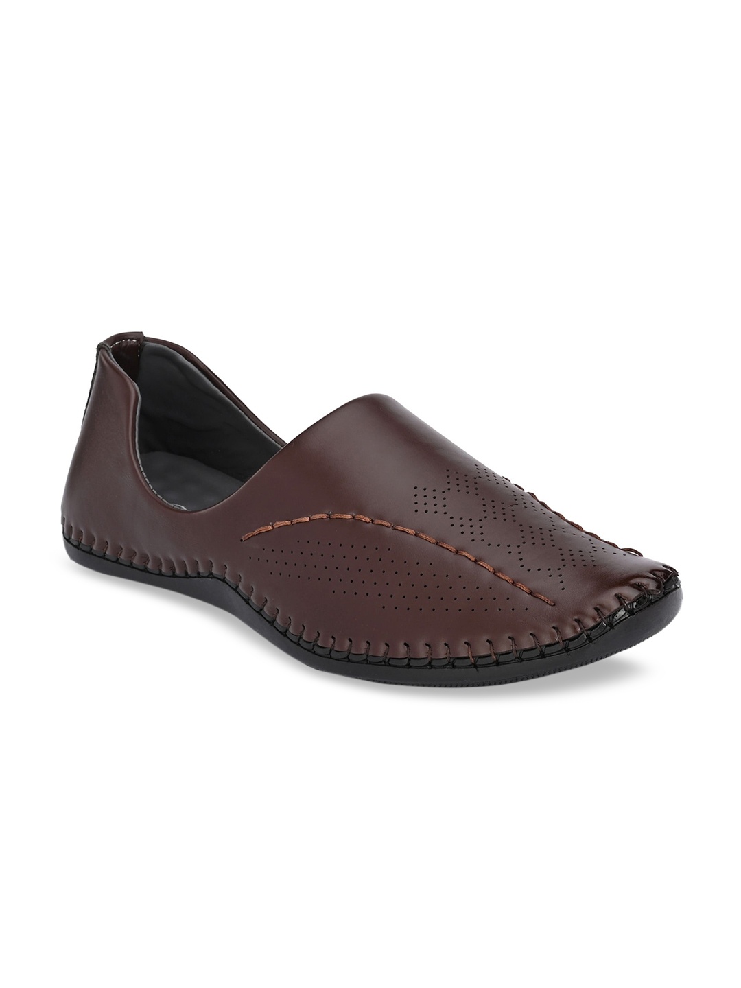 

AfroJack Men Brown Perforations Mojaris