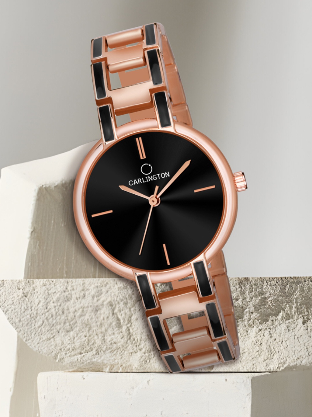 

CARLINGTON Women Black Bracelet Style Straps Analogue Watch Carlington CK