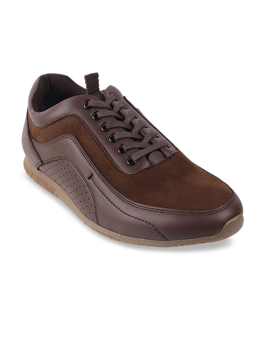 

Mochi Men Brown Perforations Sneakers