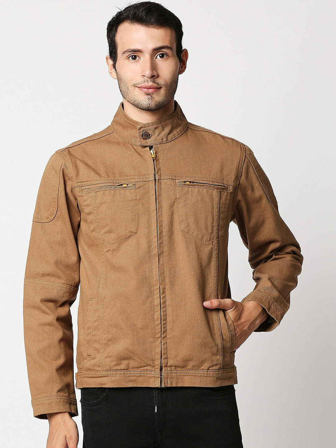 

High Star Men Rust Brown Tailored Jacket