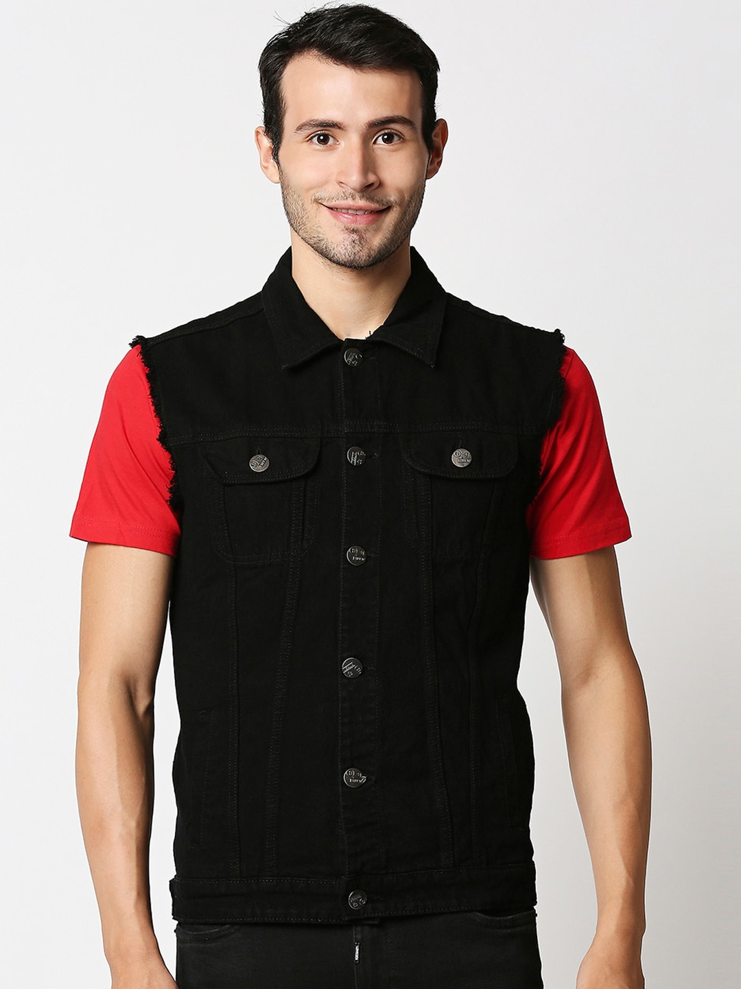 

High Star Men Black Denim Jacket