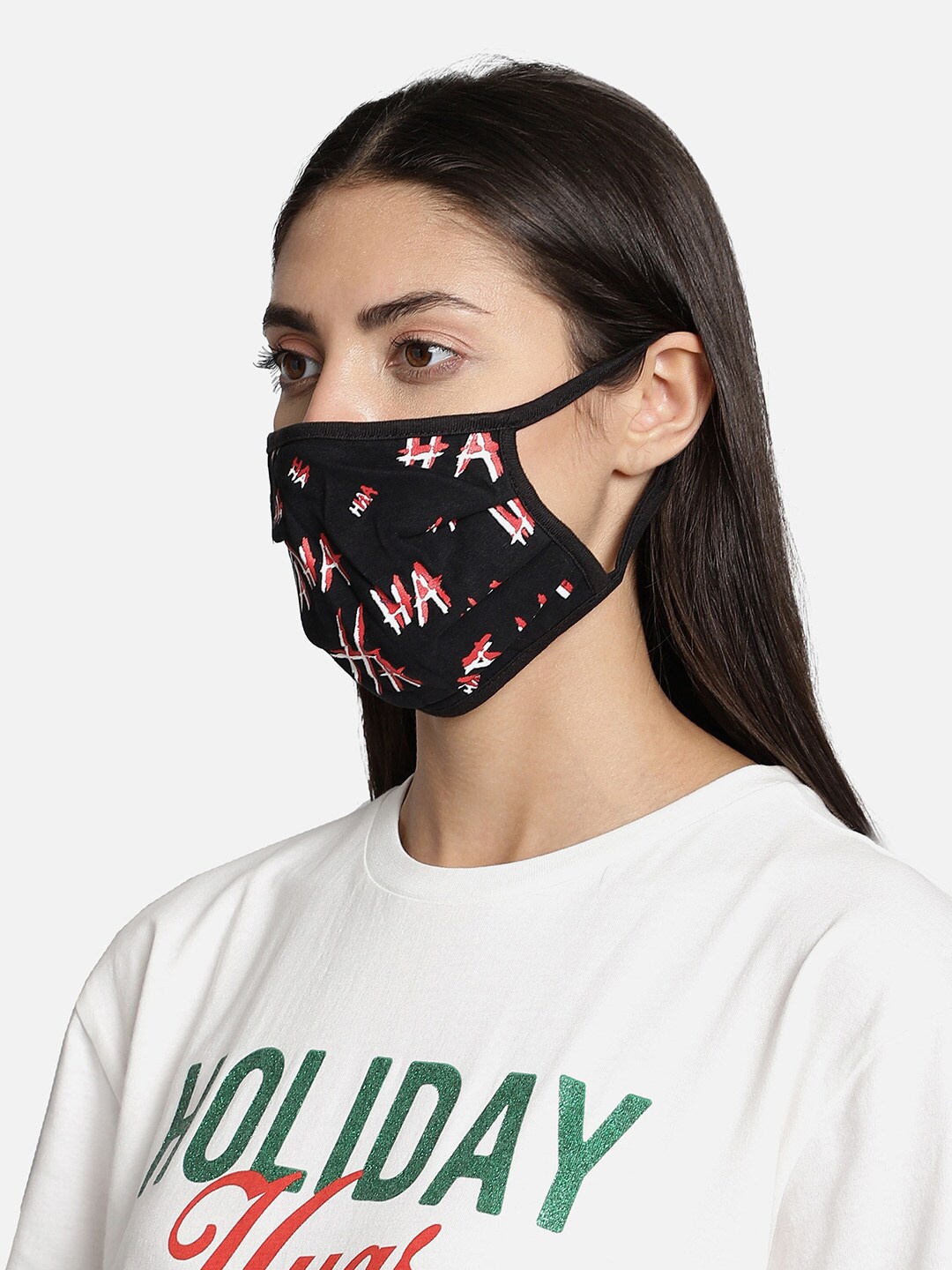 

Free Authority Unisex Black & Red Joker Printed Reusable 3-Ply Cloth Mask