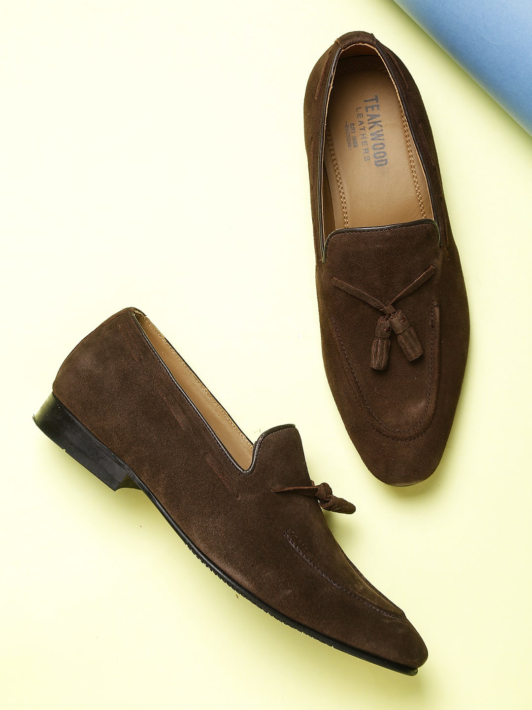 

Teakwood Leathers Men Brown Solid Formal Slip-Ons