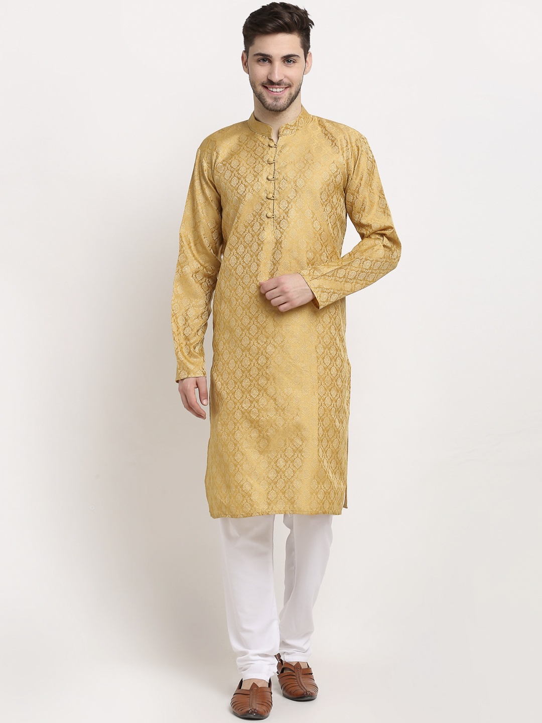 

Jompers Men Gold-Toned Kurta with Pyjamas