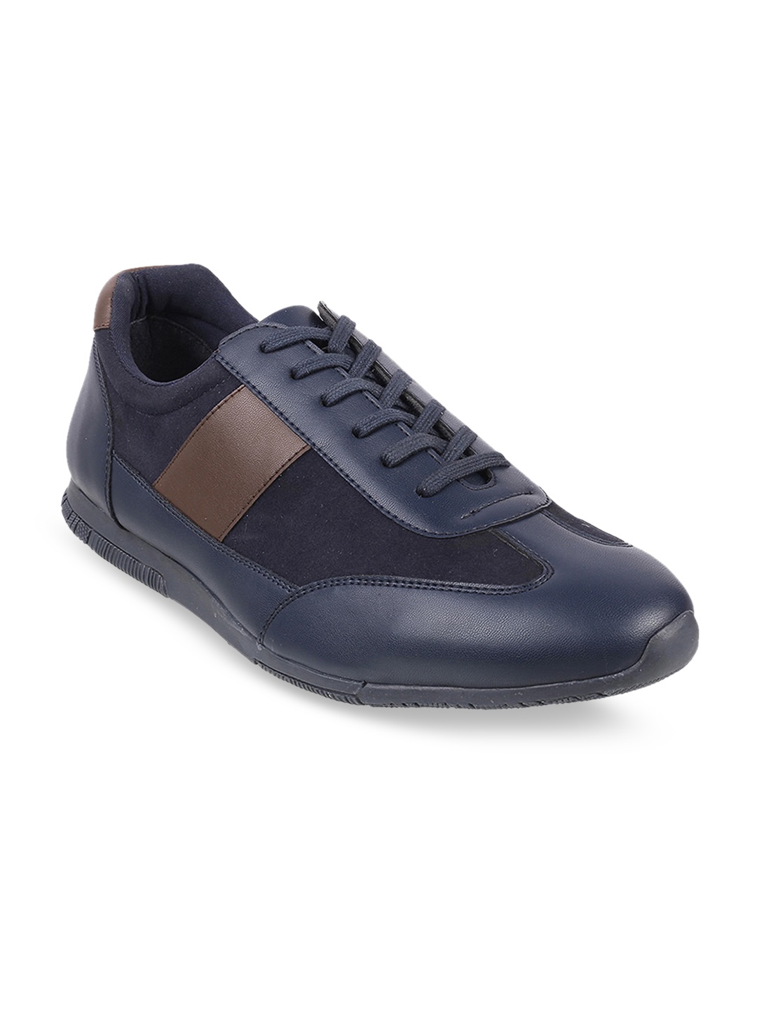 

Metro Men Blue & Brown Striped Oxfords