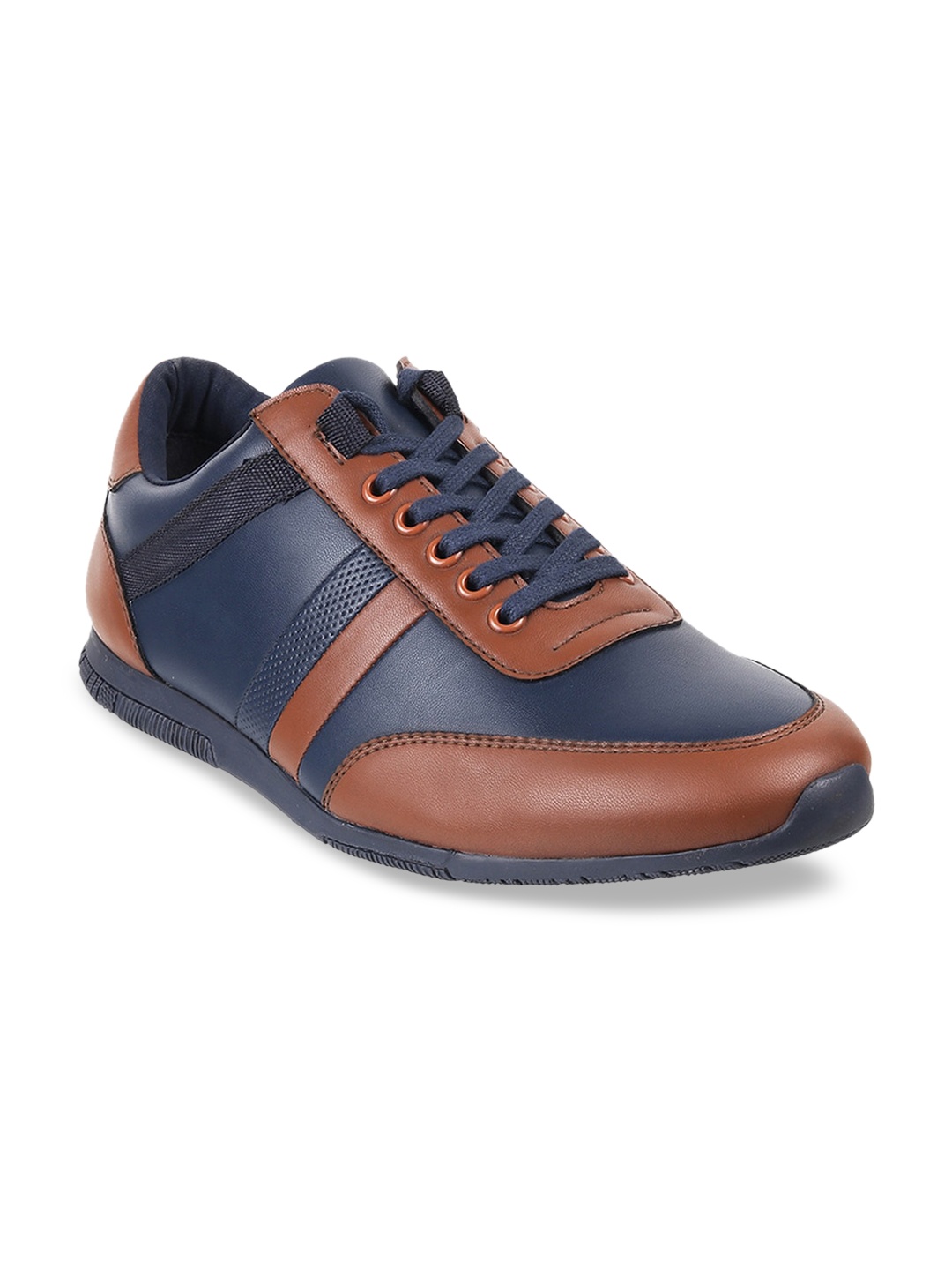 

Metro Men Blue & Brown Colourblocked Sneakers