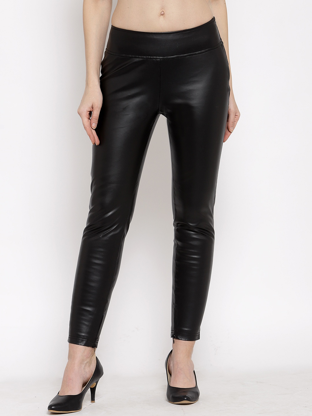 

BEAVER Women Black Skinny Fit Trousers