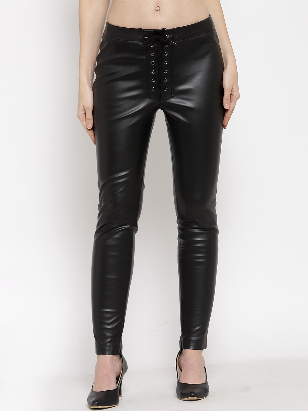 

BEAVER Women Black Skinny Fit Trousers