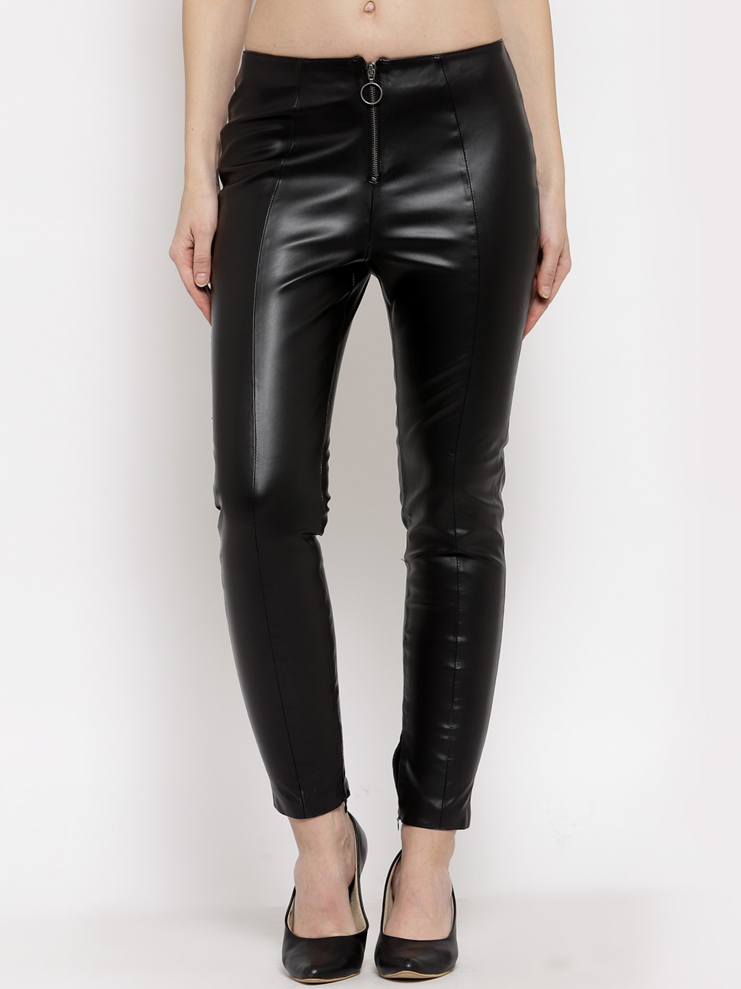 

BEAVER Women Black Skinny Fit Trousers