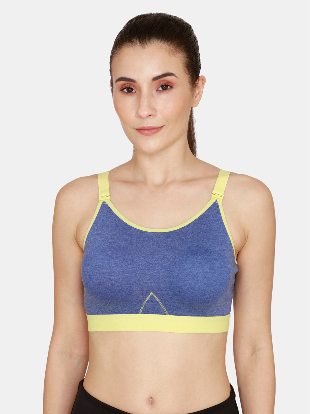

Rosaline by Zivame Women Blue & Yellow Sports Bra RO4002FASH0BLUE