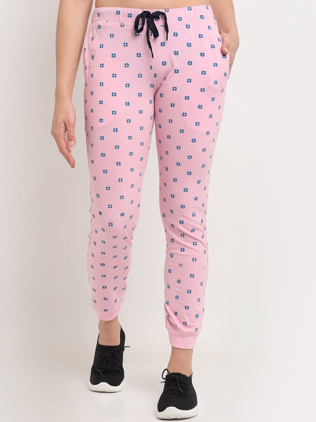 

VIMAL JONNEY Women Pink Floral Printed Trackpants