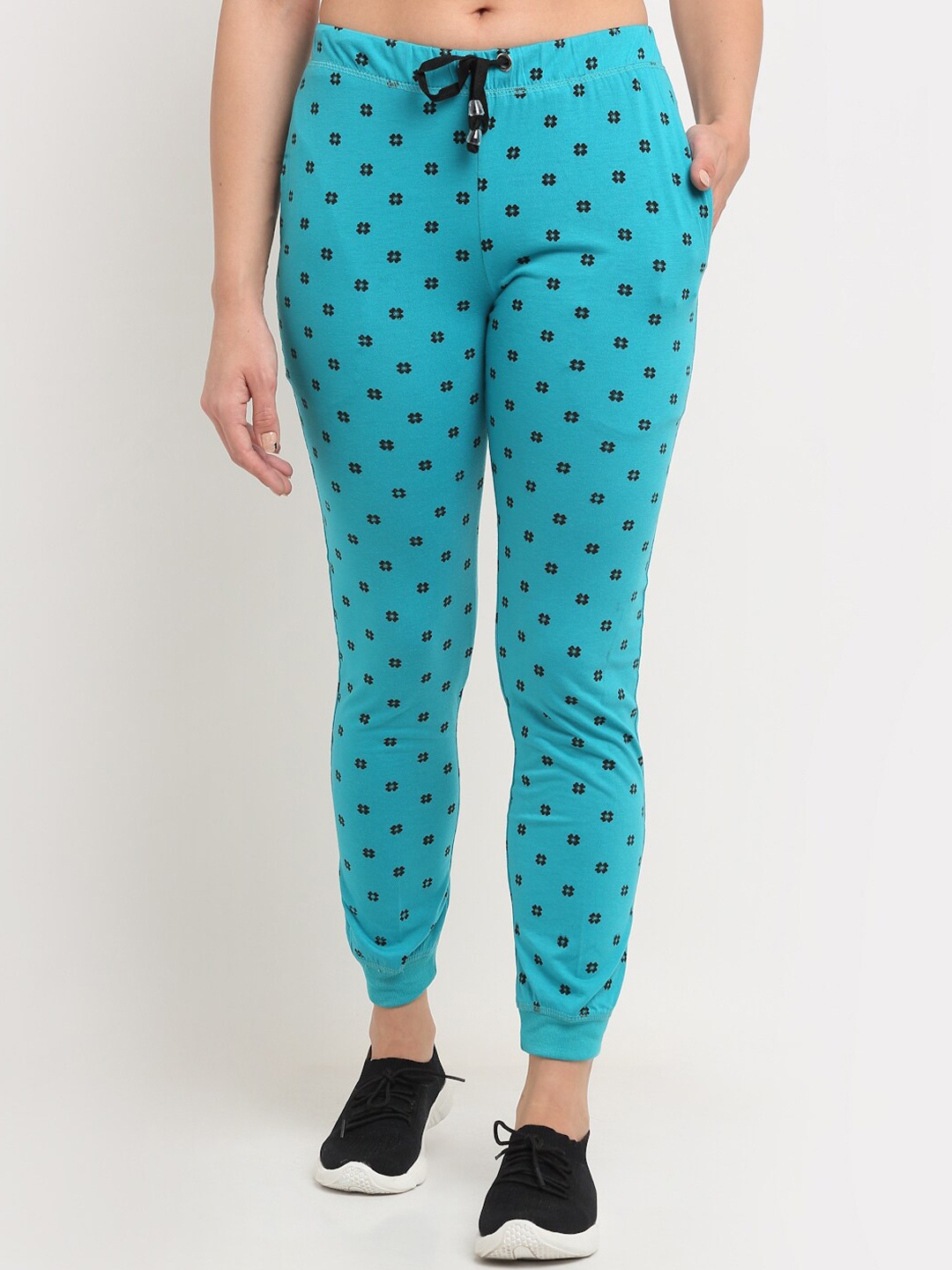 

VIMAL JONNEY Women Blue & Black Printed Joggers