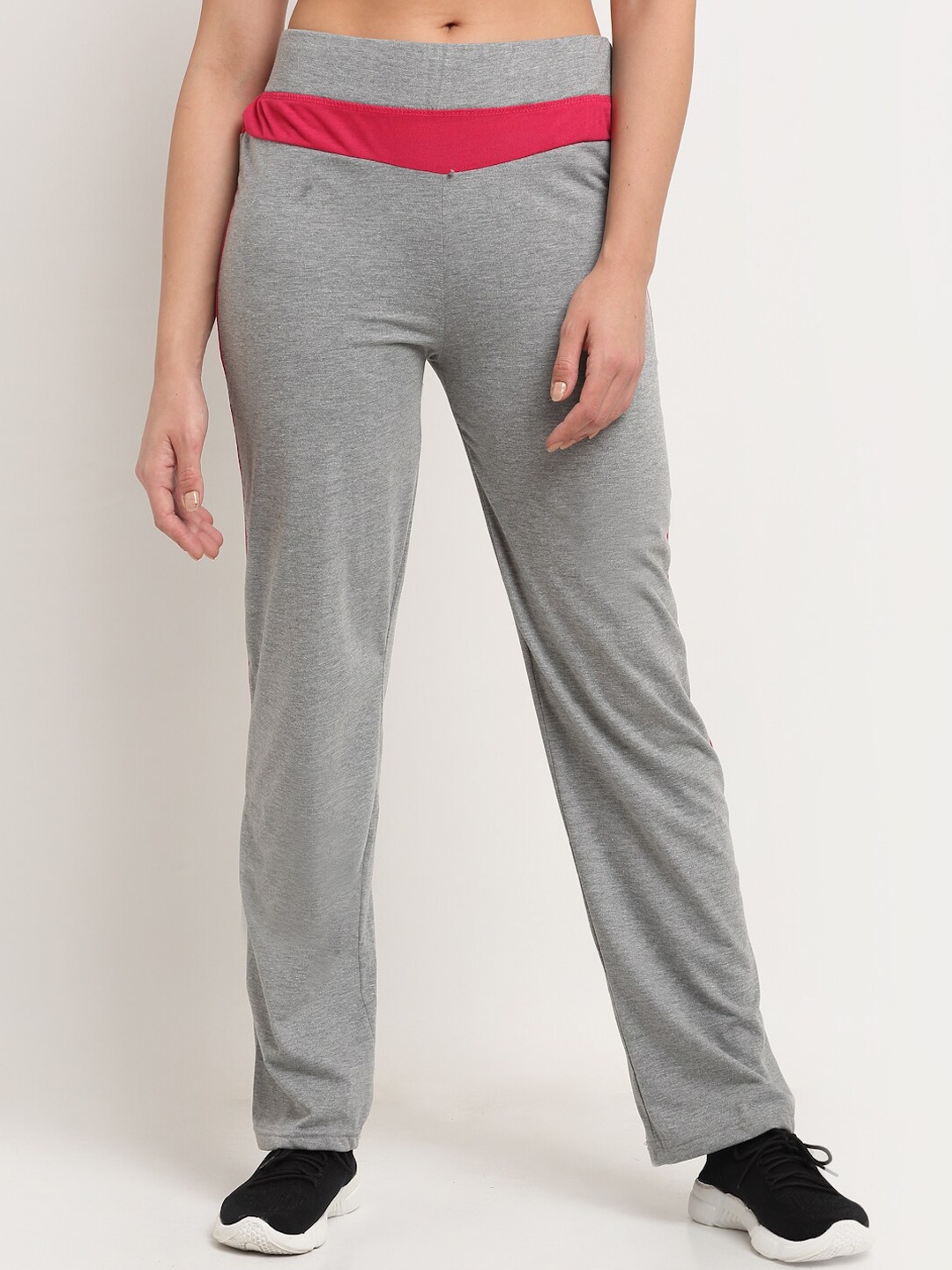 

VIMAL JONNEY Women Grey Solid Track Pants