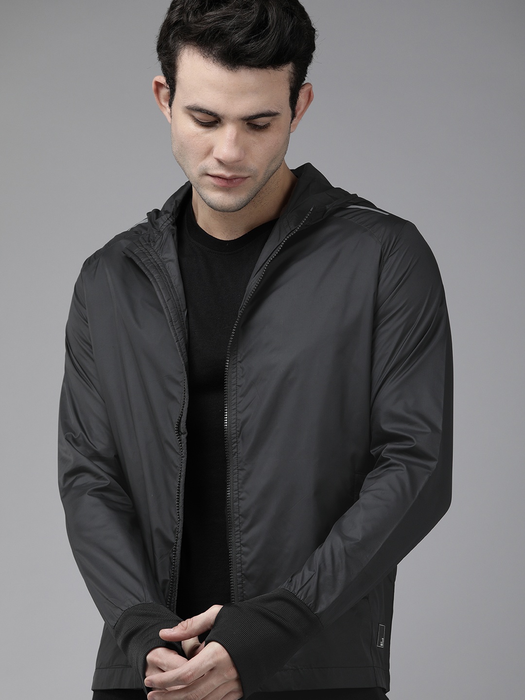 

SPYKAR Men Black Lightweight Sporty Jacket