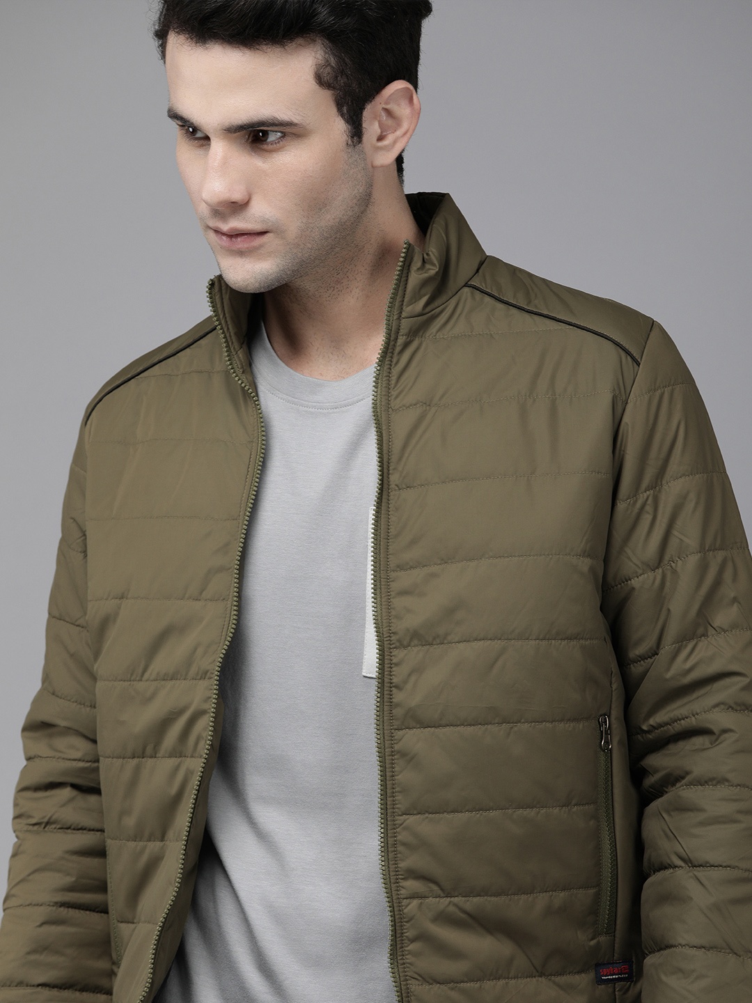 

SPYKAR Men Green Insulator Sporty Jacket