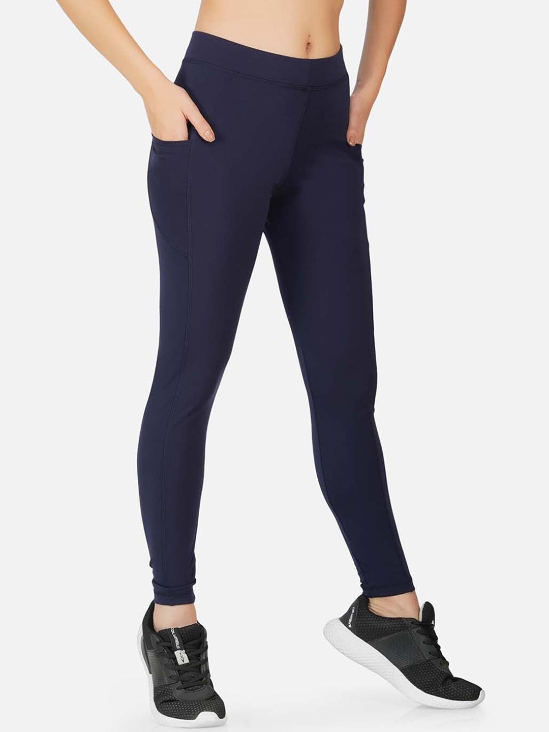 

NEU LOOK FASHION Women Navy Blue Solid Gym Tights