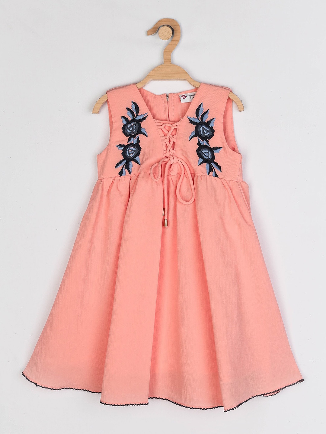 

Peppermint Peach-Coloured Crepe Maxi Dress