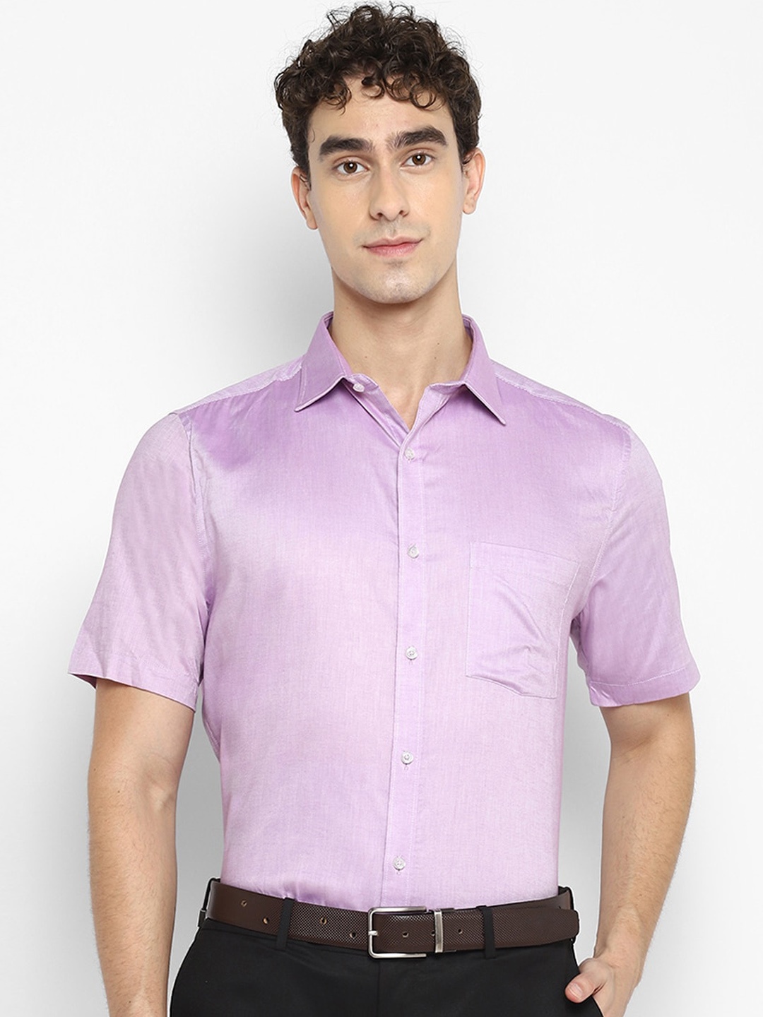 

Turtle Men Purple Opaque Formal Shirt
