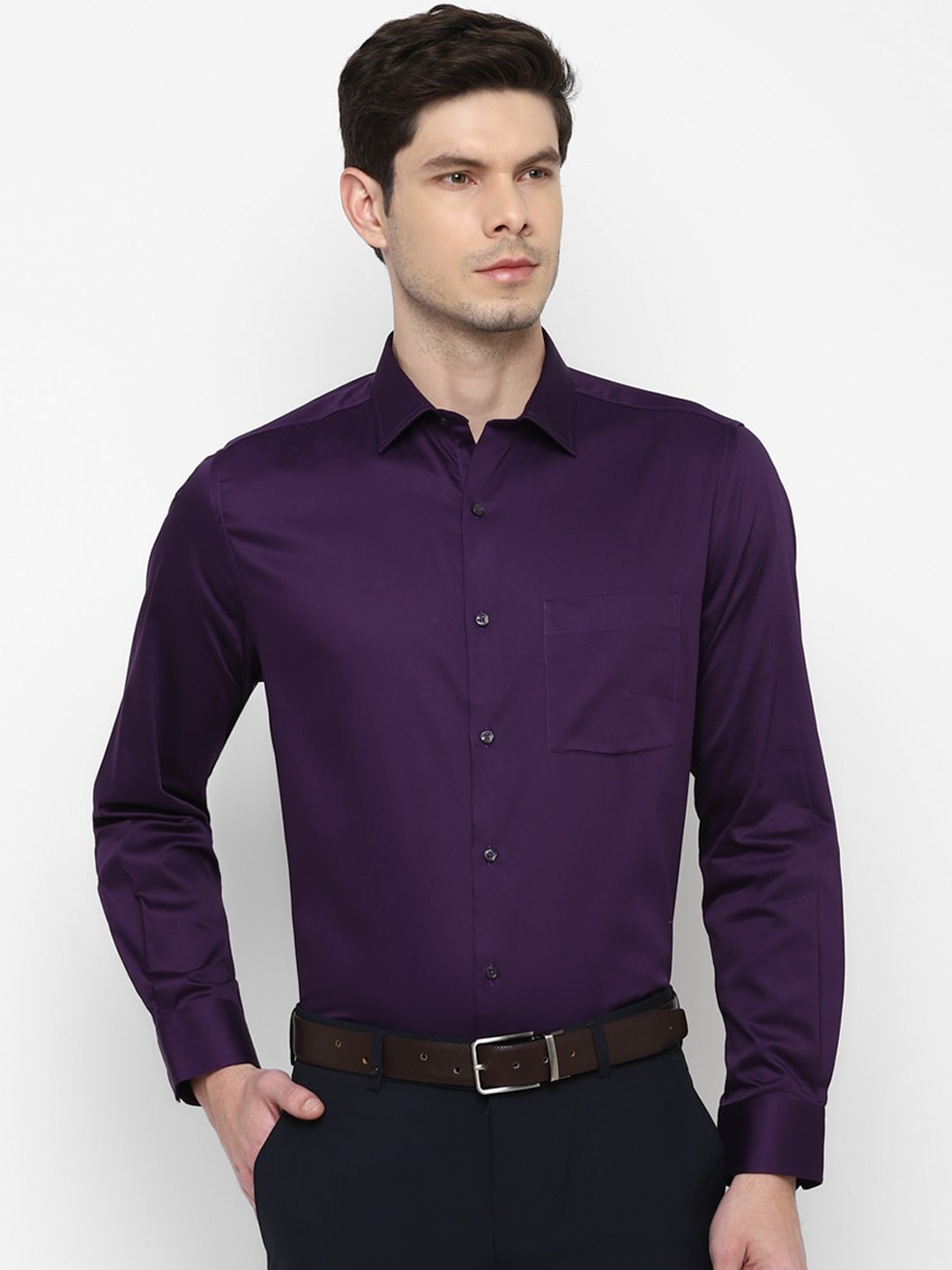 

Turtle Men Purple Opaque Casual Shirt