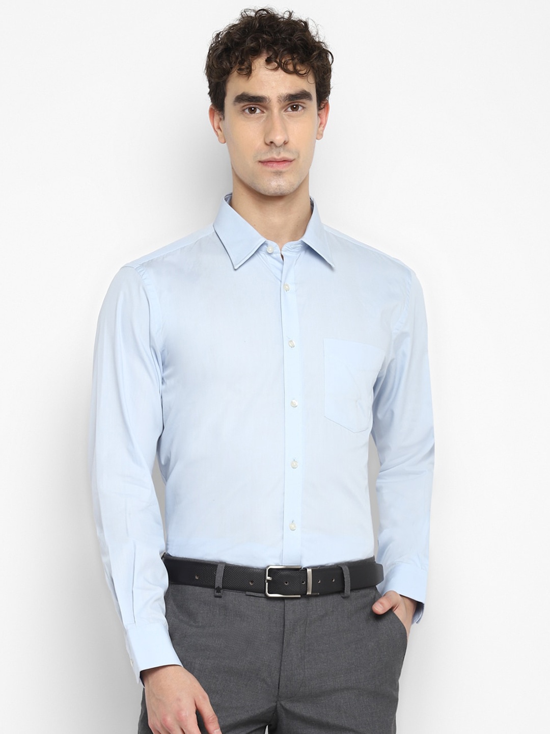 

Turtle Men Blue Opaque Formal Shirt