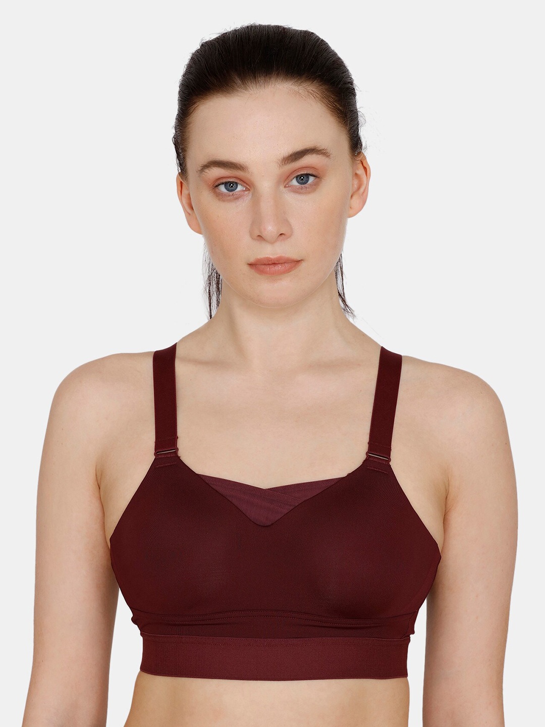 

Zelocity by Zivame Red Lightly Padded Sports Bra ZC405LFASH00RED
