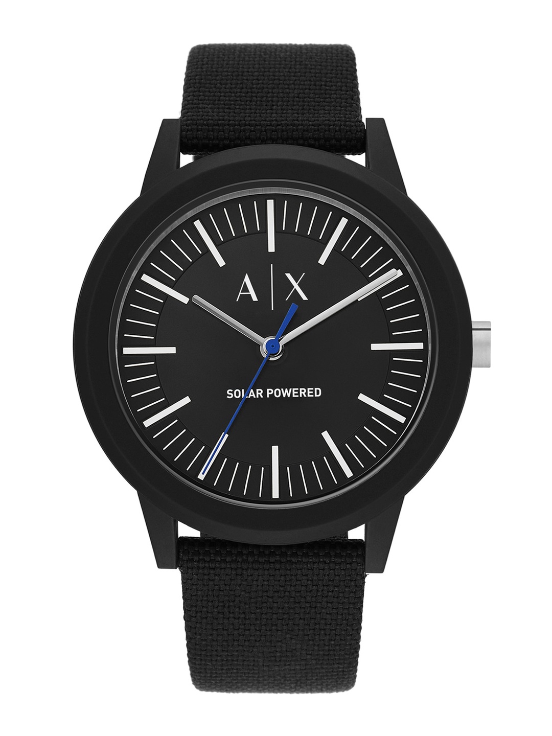 

Armani Exchange Men Black Solid Dial & Black Textured Straps Analogue Watch
