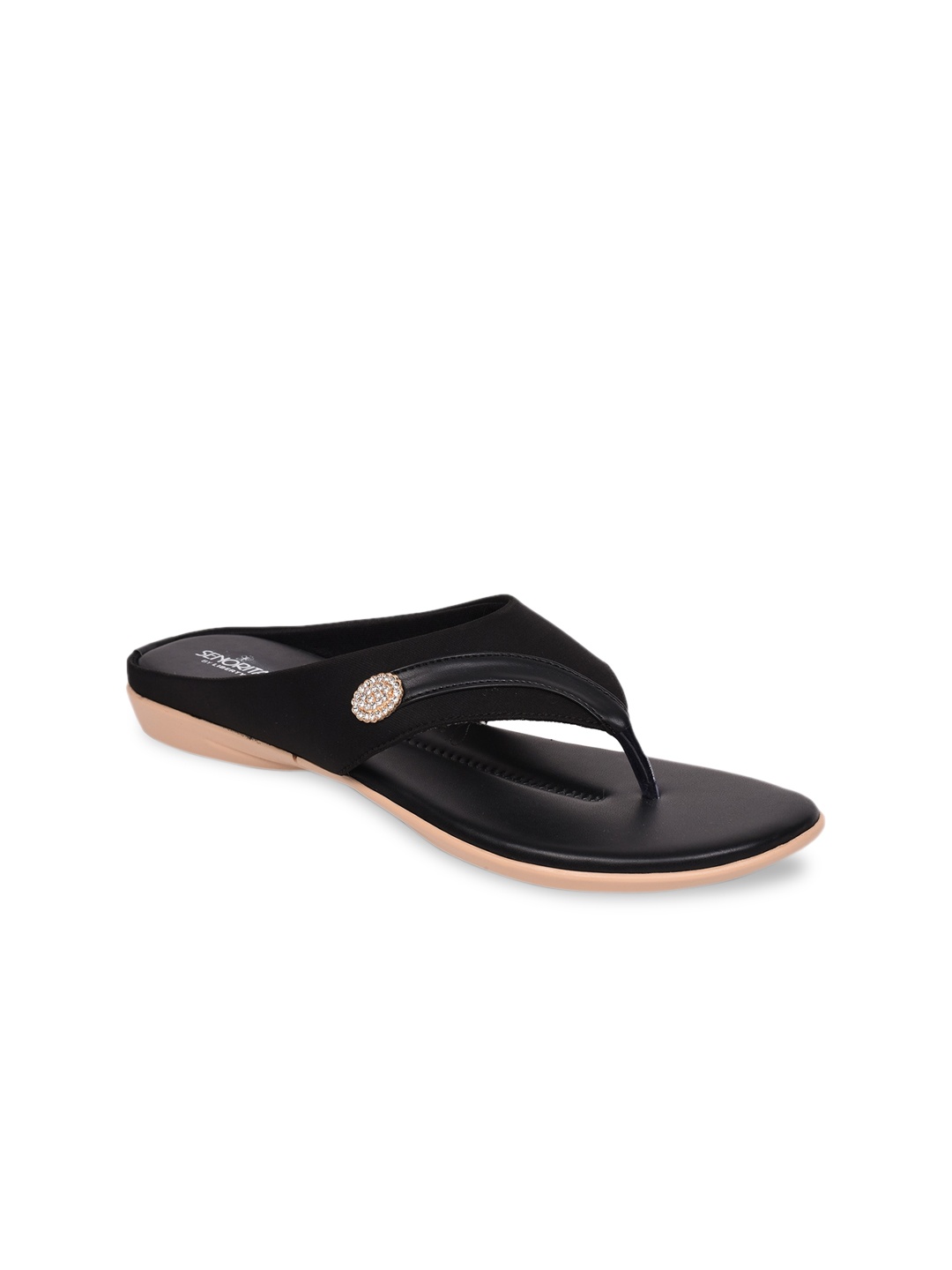 

Liberty Women Black T-Strap Flats