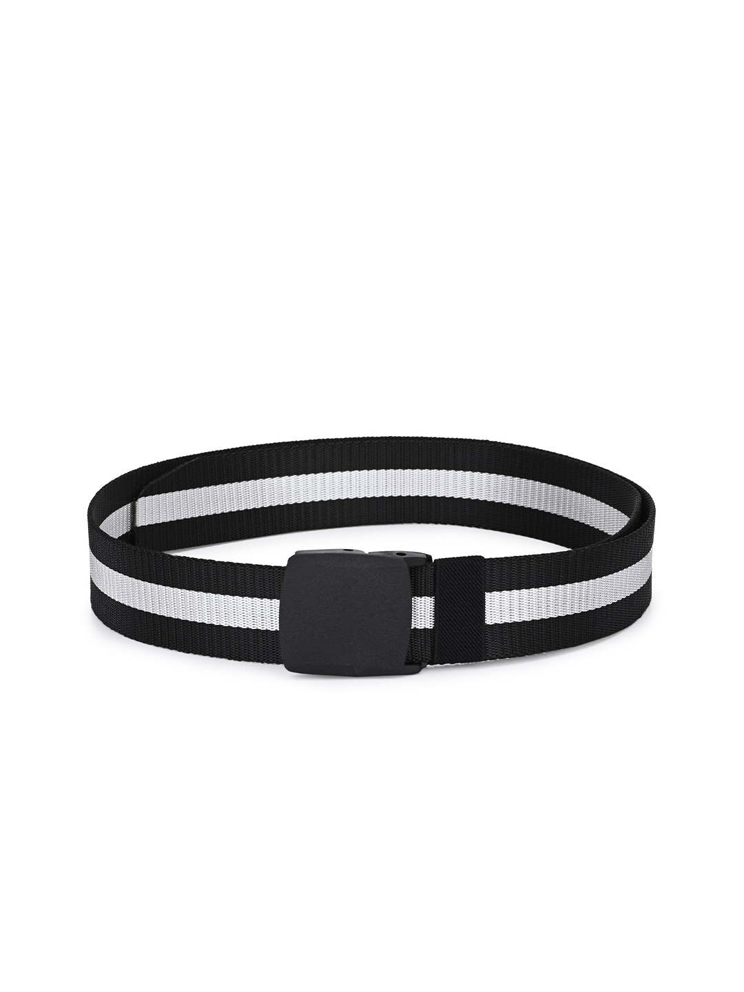 

Calvadoss Men Black Striped Belt