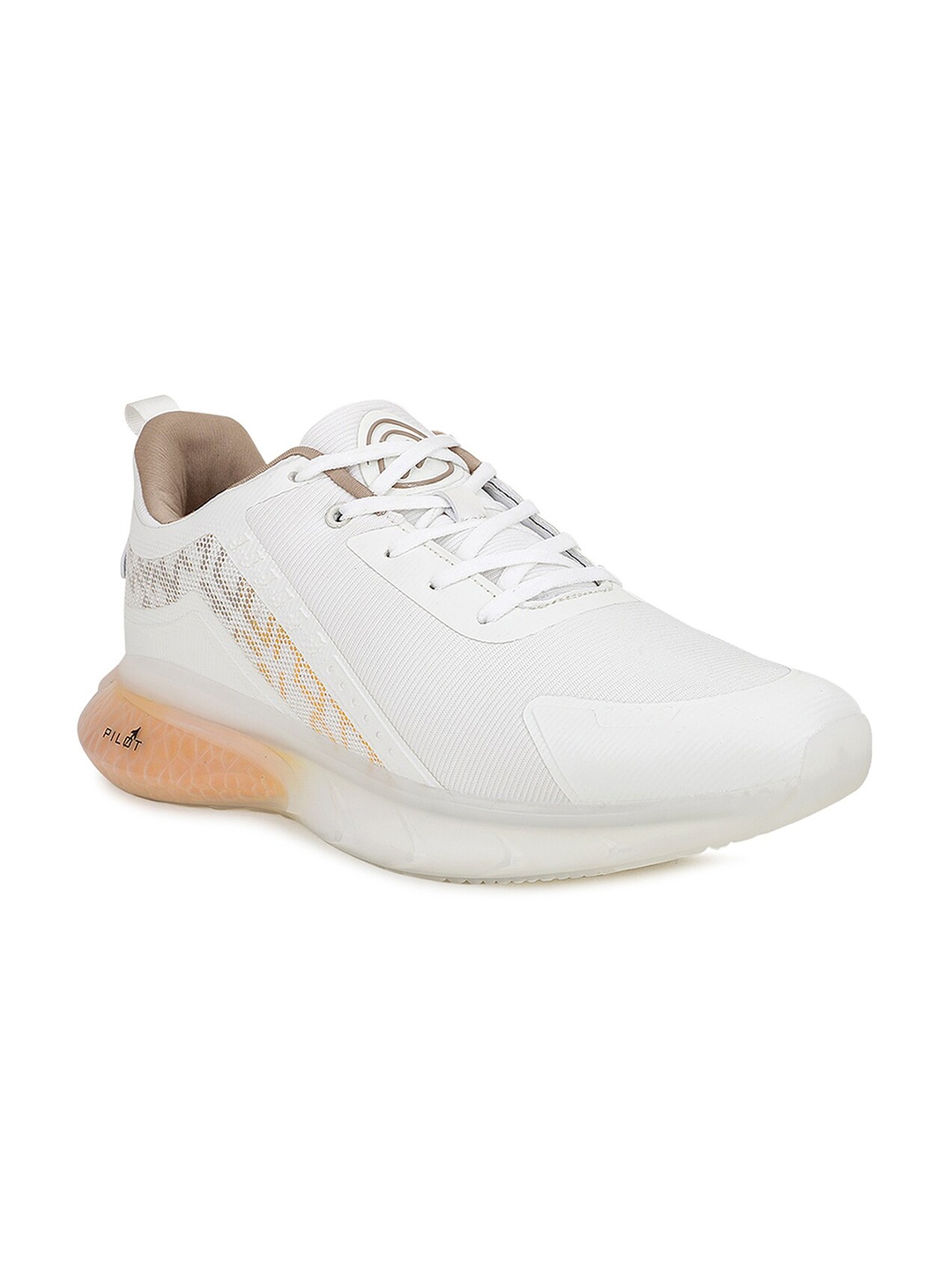 

Campus Men Off White Mesh Running Marking Shoes