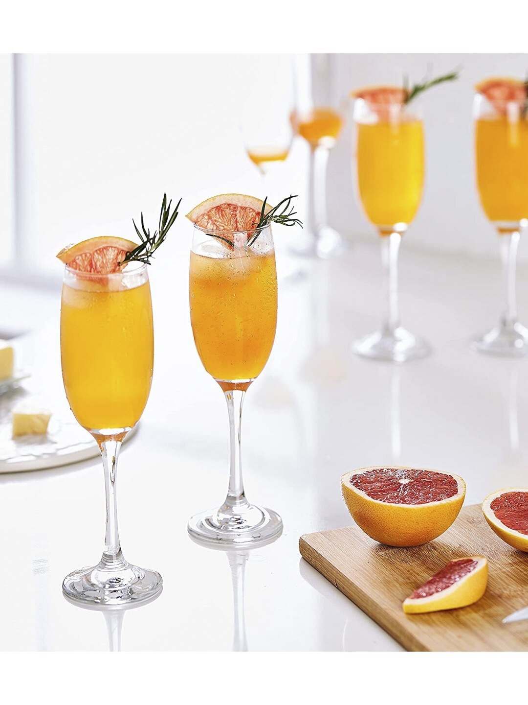 

Smartserve Set of 6 Transparent Superior Champagne Flute Glasses 185ml
